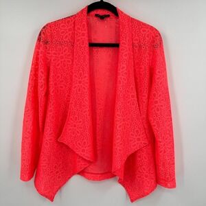 Alberto Makali Cardigan Womens Small Pink Eyelet Long Sleeve Open Front Outdoor